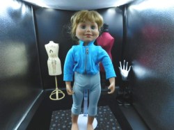 AG SHORT blue knit zip jacket